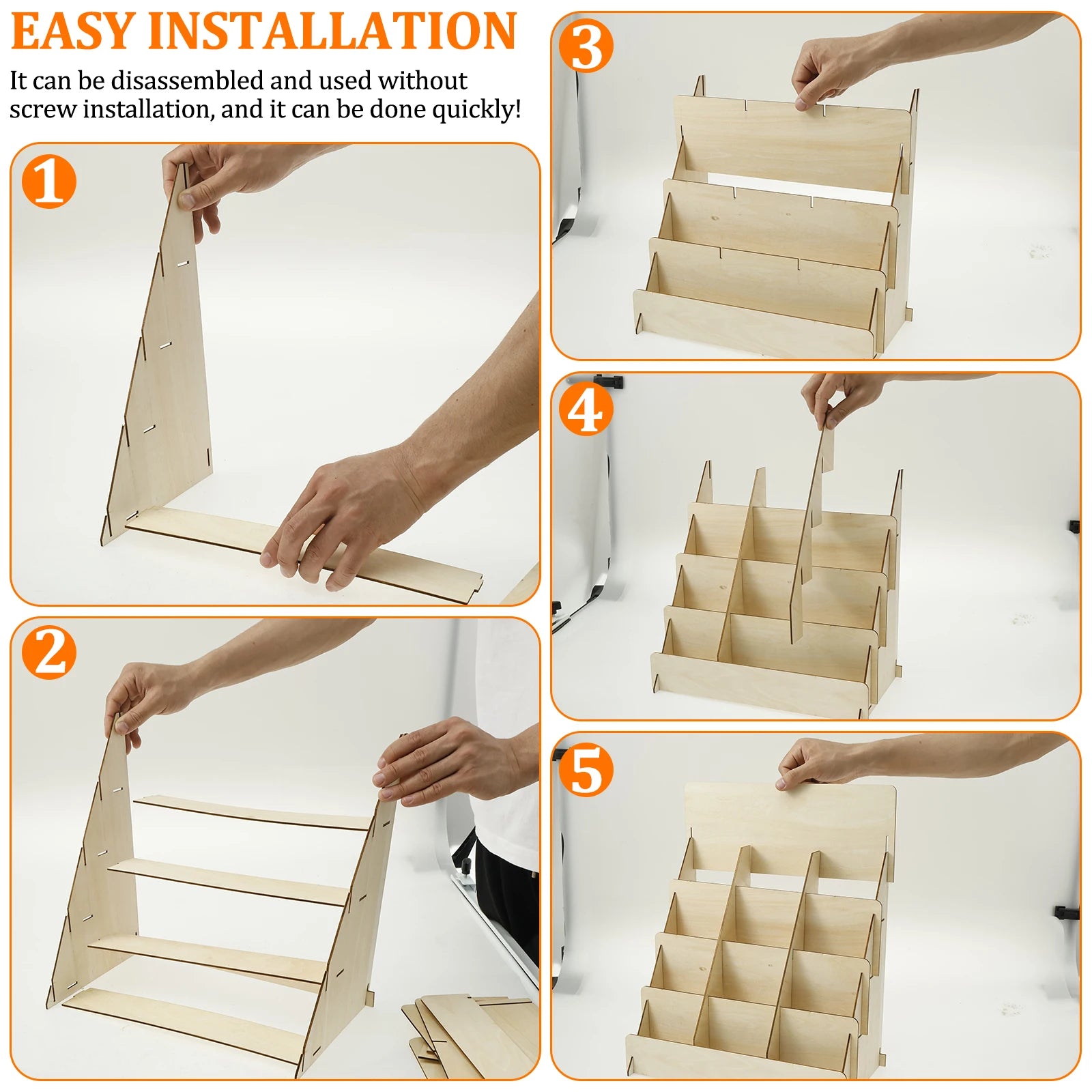 4 Tier Greeting Card Display Stand  - Wood