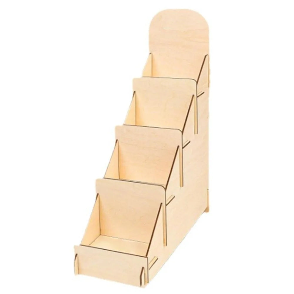 4 Tier Wooden Card Display Stand