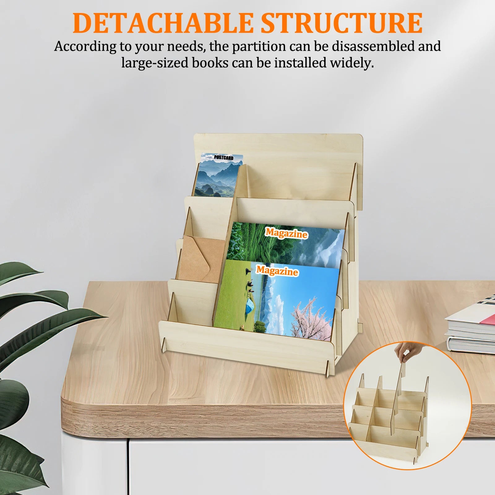 4 Tier Greeting Card Display Stand  - Wood