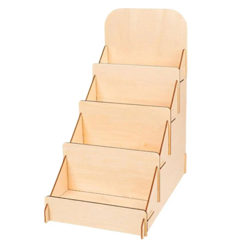 4 Tier Wooden Card Display Stand