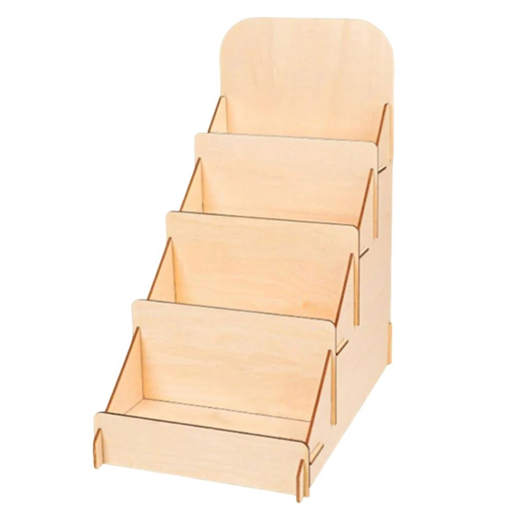 4 Tier Wooden Card Display Stand