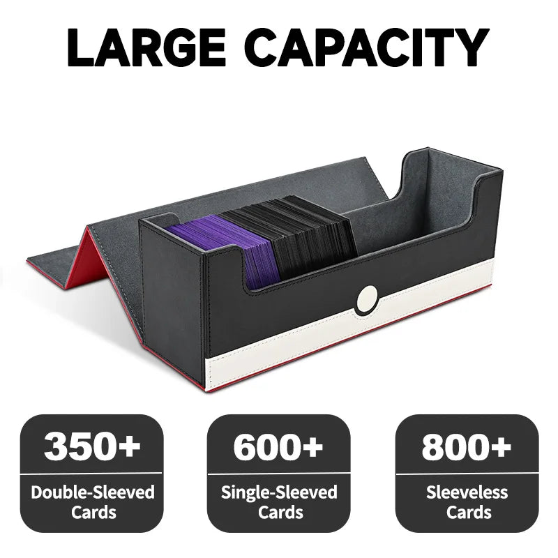 Trading Card Leather Magnetic Card Storage Box